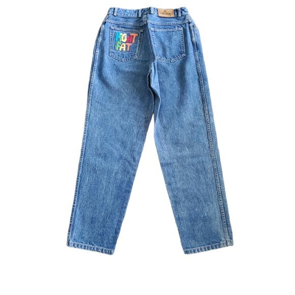 LIZ WEAR Blue Jeans Size 10 "Fight Fat" - Picture 6 of 9